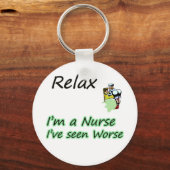 Porte-clés L'infirmière dit "Relax" (Recto)
