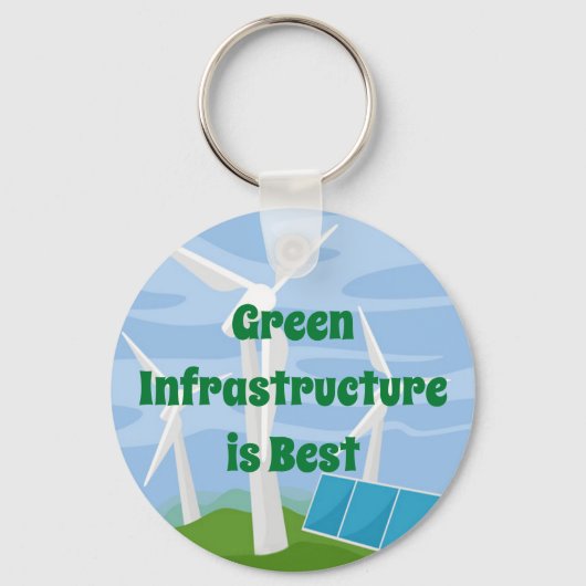 Porte-clés L'infrastructure verte est la meilleure (Recto)