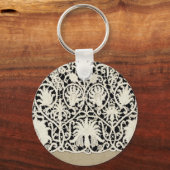 Porte-clés Linge de dentelle mariage blanc classique jolie (Recto)