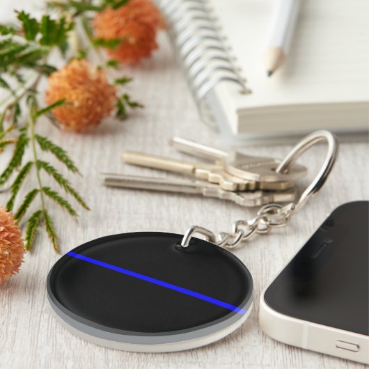 Porte-clés L'instruction Symbolic Thin Blue Line (Devant droit)