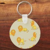 Porte-clés Lion à main : motif vintage. (Recto)