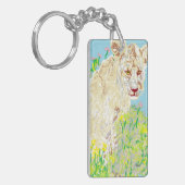 Porte-clés Lion africain Porte - clé rectangle (double face) (Devant gauche)
