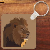 Porte-clés Lion Animal de la faune Lion (Verso)