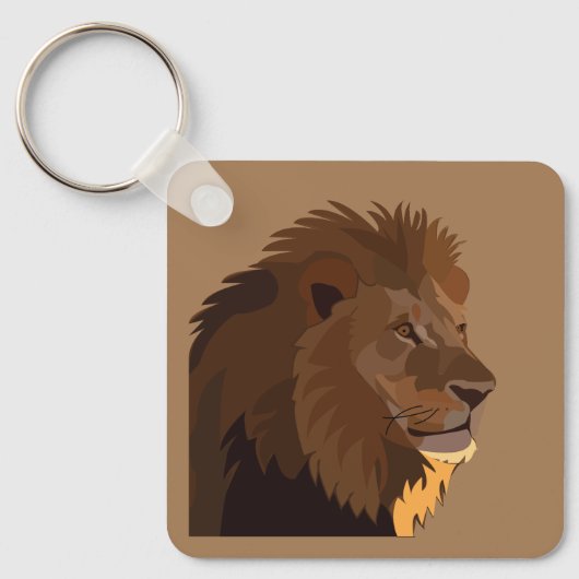 Porte-clés Lion Animal Faune Lion (Recto)
