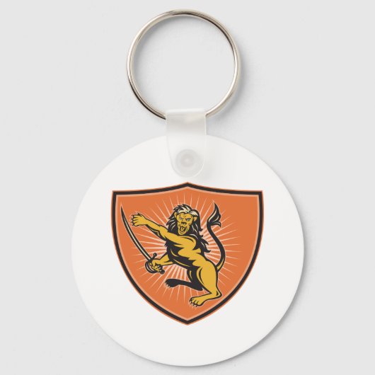 Porte-clés Lion Avec Une Épée (Recto)