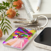 Porte-clés Lion Colorful Prismatic Pop Art Design-62501 (Devant droit)