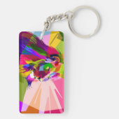 Porte-clés Lion Colorful Prismatic Pop Art Design-62501 (Dos)