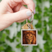 Porte-clés Lion Courage & Foi (main)