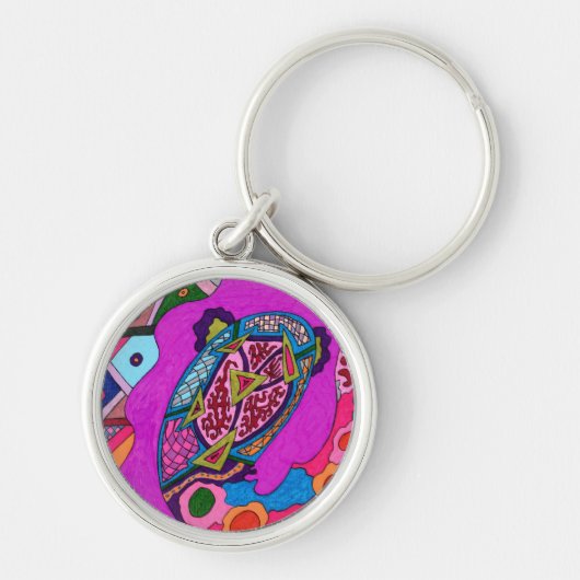 Porte-clés "Lion de cirque" Abstrait (Devant)