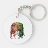 Porte-clés Lion de rasta-reggae Vintage (Dos)