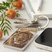 Porte-clés lion en ville (Devant droit)