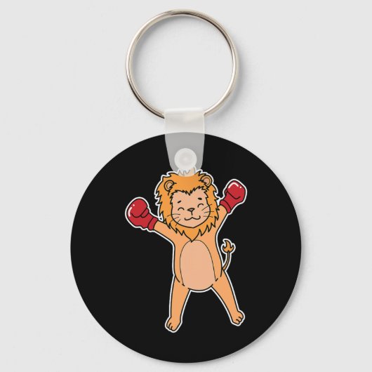 Porte-clés Lion fait la boxe (Recto)