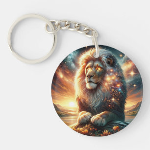 Porte-clés Lion Galactique Cosmique Espace Lion Force Astrolo
