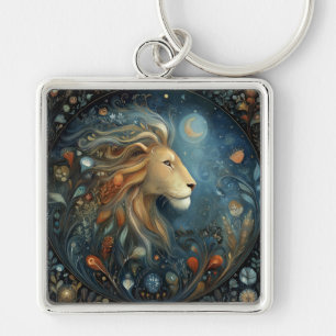 Porte-clés Lion Leo Zodiaque Astrologie Céleste Anniversaire