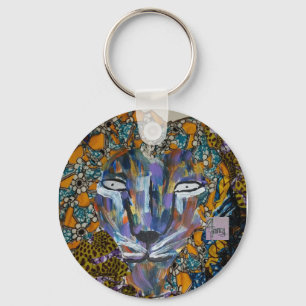 Porte-clés Lion majestueux avec la crinière de tissu de Kent