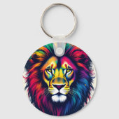 Porte-clés Lion Multicolor Vibrant (Recto)