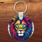 Porte-clés Lion Multicolor Vibrant (Recto)