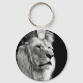 Porte-clés Lion noir blanc (Recto)