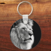 Porte-clés Lion noir blanc (Recto)