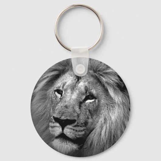 Porte-clés Lion noir et blanc (Recto)