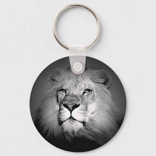 Porte-clés Lion noir et blanc (Recto)