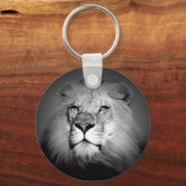 Porte-clés Lion noir et blanc (Recto)