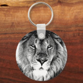 Porte-clés Lion noir et blanc (Recto)