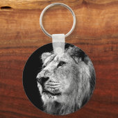 Porte-clés Lion noir et blanc (Recto)