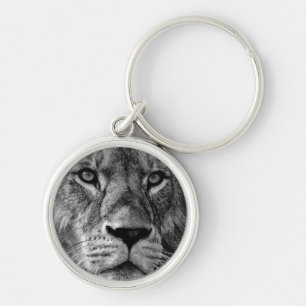 Porte-clés Lion noir et blanc