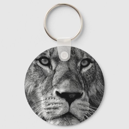 Porte-clés Lion noir et blanc (Recto)