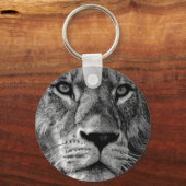 Porte-clés Lion noir et blanc (Recto)