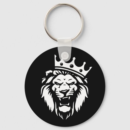 Porte-clés Lion rugissant avec couronne (Recto)