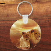 Porte-clés Lions se relaxer en Afrique (Recto)