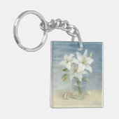 Porte-clés Lis blancs et coquilles (Devant gauche)