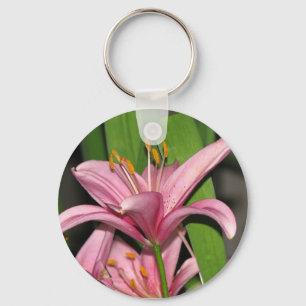 Porte-clés Lis rose