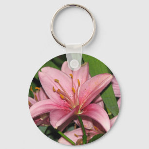 Porte-clés Lis rose