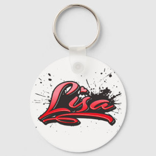 Porte-clés Lisa red Heart Graffiti