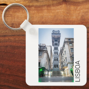 Porte-clés Lisbonne au Portugal avec souvenir d'ascenseur rét