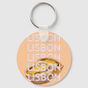 Porte-clés Lisbonne Travel Art, Orange, Portugal Travel Art