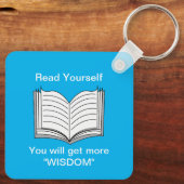 Porte-clés Lisez votre citation inspirante (Verso)