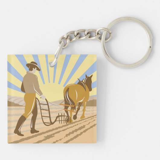 Porte-clés Lissage d'un champ (Dos)