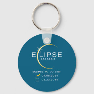 Porte-clés Liste de contrôle de l'éclipse solaire totale de 2