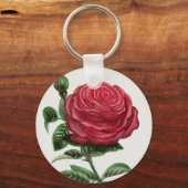 Porte-clés Lithographie de rose antique, François-Frédéric Gr (Verso)