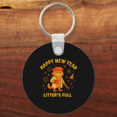 Porte-clés Litter’s Full Funny Cat Lovers Happy New Year (Recto)