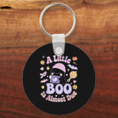 Porte-clés Little Boo Is Almost Due Fun Halloween Cute Pregna (Recto)