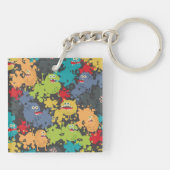 Porte-clés Little cute funny monsters (Dos)