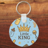 Porte-clés Little King Baby shower (Verso)