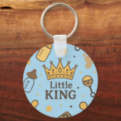 Porte-clés Little King Baby shower (Recto)