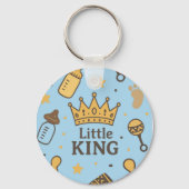 Porte-clés Little King Baby shower (Verso)