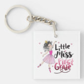 Porte-clés Little Miss First Grade Keychain – Back to School (Devant)